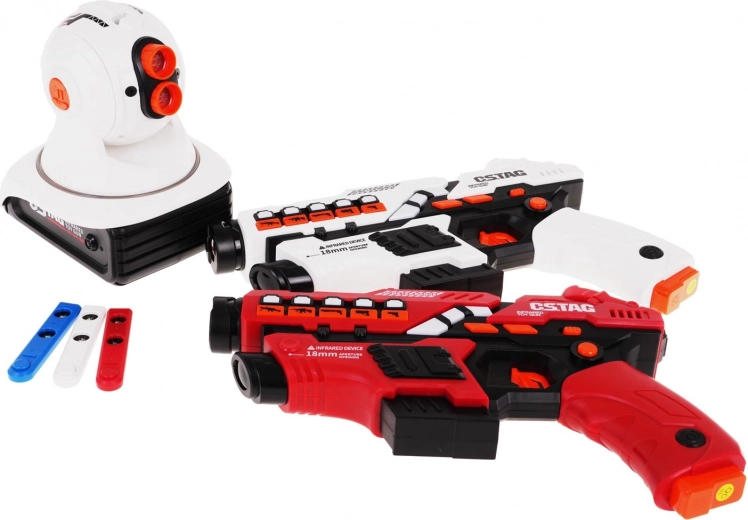 Team play for up to 4 colors and safe IR technology
