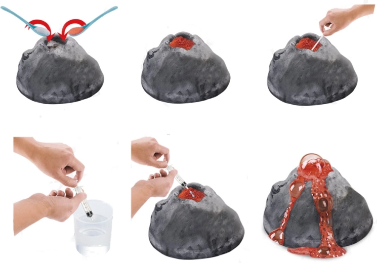 Pašu veidota erupcija – drošs un iespaidīgs eksperiments