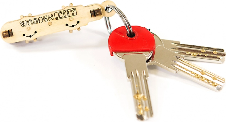 Keychain with dual gears