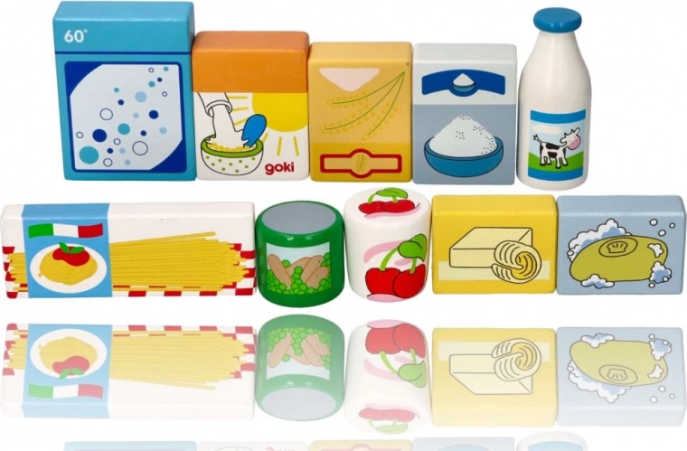 Reālistisks koka pārtikas komplekts