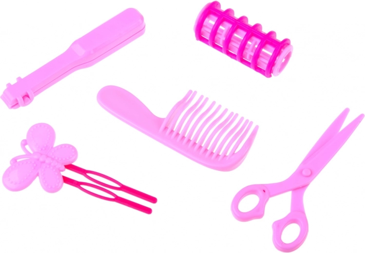 Rich set of hairdressing accessories
