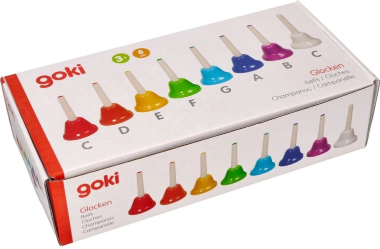 8 krāsaini zvaniņi pilnai gammā