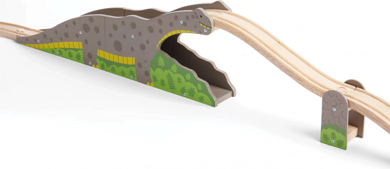 Dinosaur bridge with overpass and tunnel