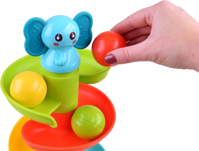 Cheerful elephant with soft ear