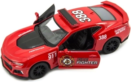 Detalizēts ugunsdzēsēju modelis ar metāla virsbūvi