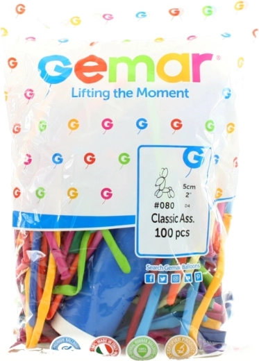 100 krāsainu balonu