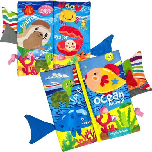 Raised tails of sea animals