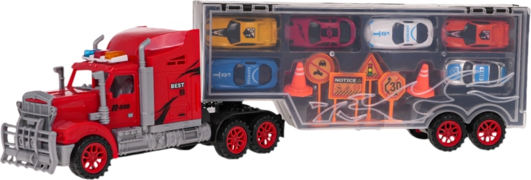 Truck with clear storage space