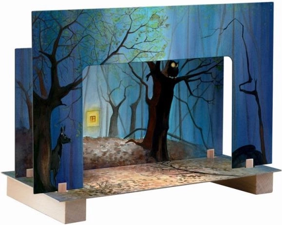 Forest scene with 3D effect