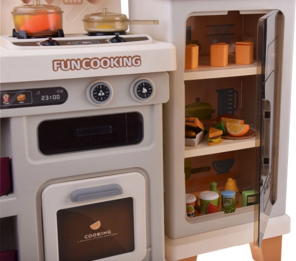 Cabinets, oven and fridge for real play