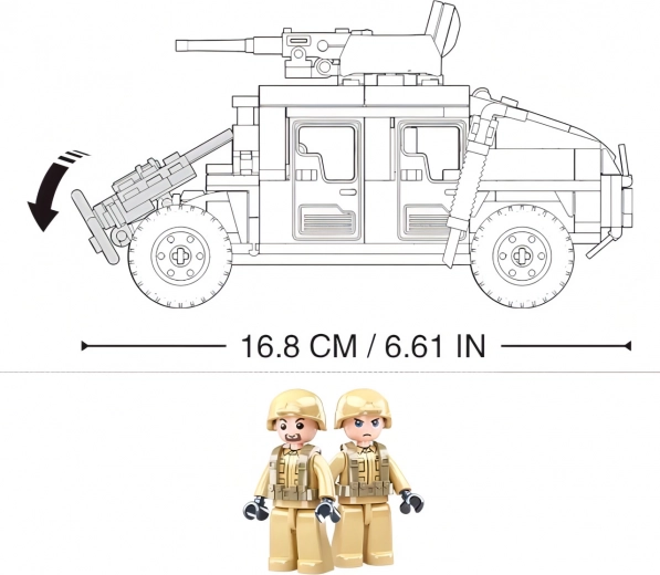 Two soldier figures and well-considered dimensions