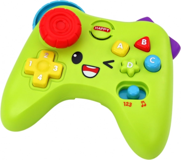 Krāsainas pogas, džojstiks un gaismas efekti