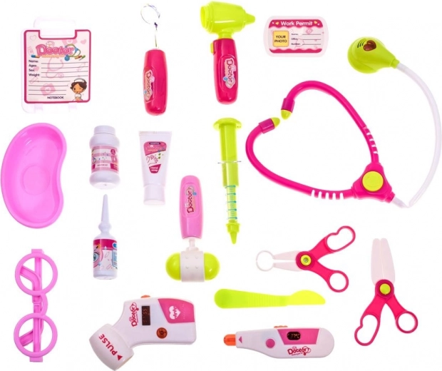 Bagātīgs instrumentu komplekts mazā daktera lomai