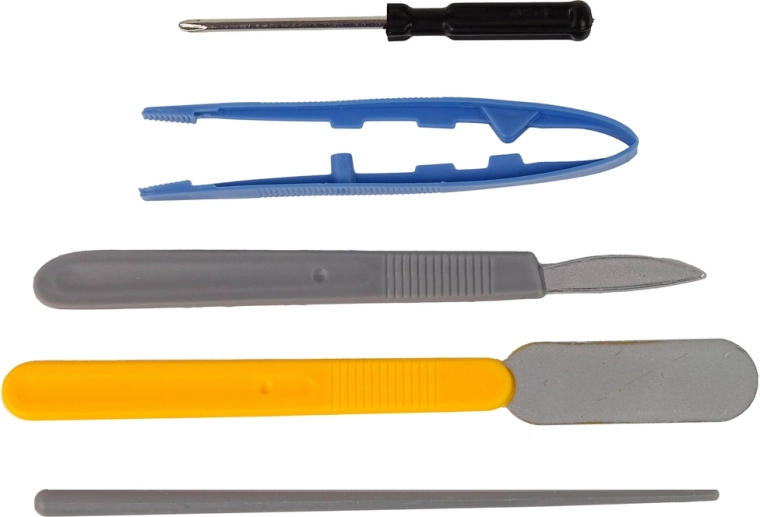 Pilns piederumu komplekts pirmajiem eksperimentiem