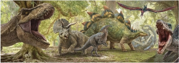 Detalizētas dinozauru ilustrācijas