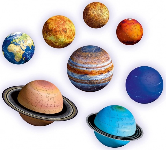 Pilns astoņu planētu modelis