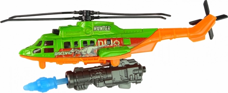 Helikopters ar piekares tīklu gaisa transportam