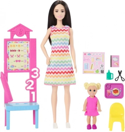 Barbie skolotāja ar skolēnu