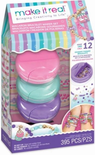 Three macaron boxes full of beads