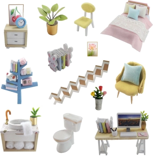 Bagātīgs miniatūrā aprīkojuma komplekts