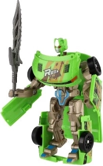 Action robot with sword and moving parts