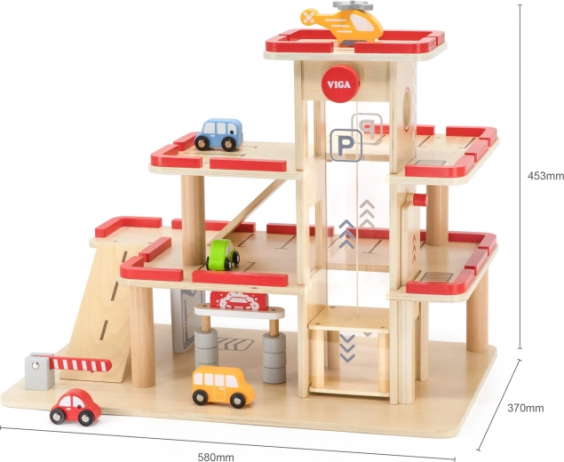 Trīsstāvu stāvvieta ar rampām