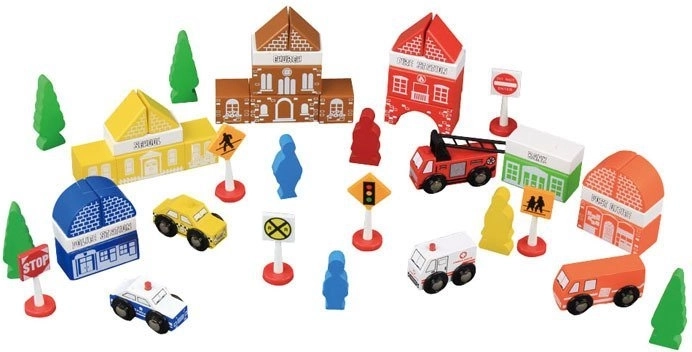 Krāsaina pilsētiņa salikšanai