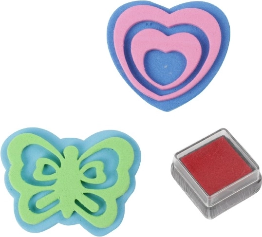 Putu zīmogi ar tinti radošiem darbiem