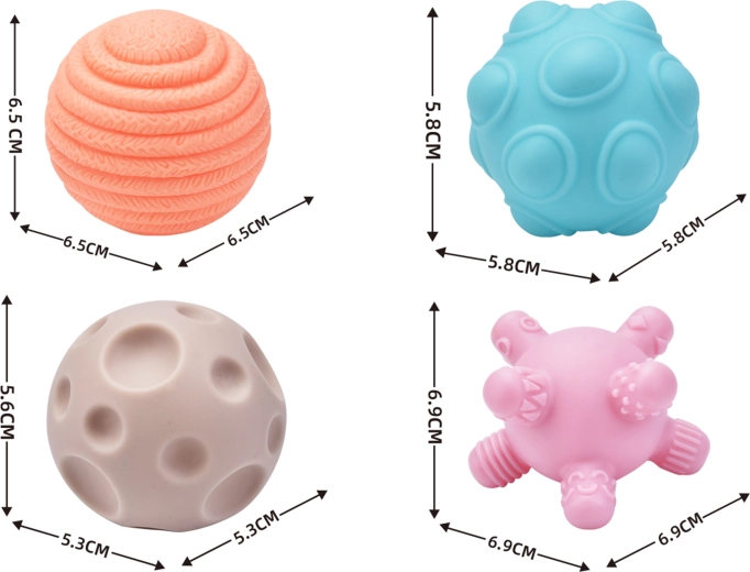 Mīkstas teksturētas figūriņas