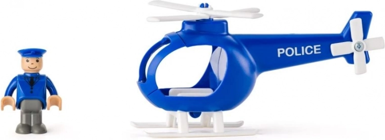 Policijas helikopters ar nosēšanās laukumu