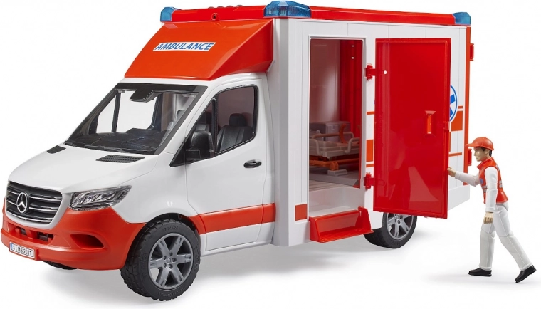 Medicīniskās nestuves un mediķa figūriņa