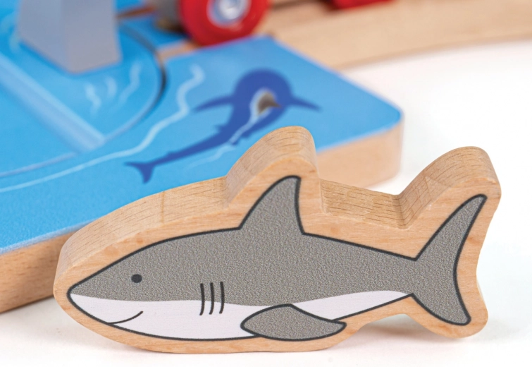 Divas izturīgas haizivju figūriņas