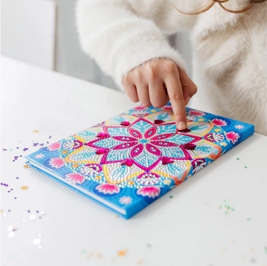 Radiant mandala on hard covers