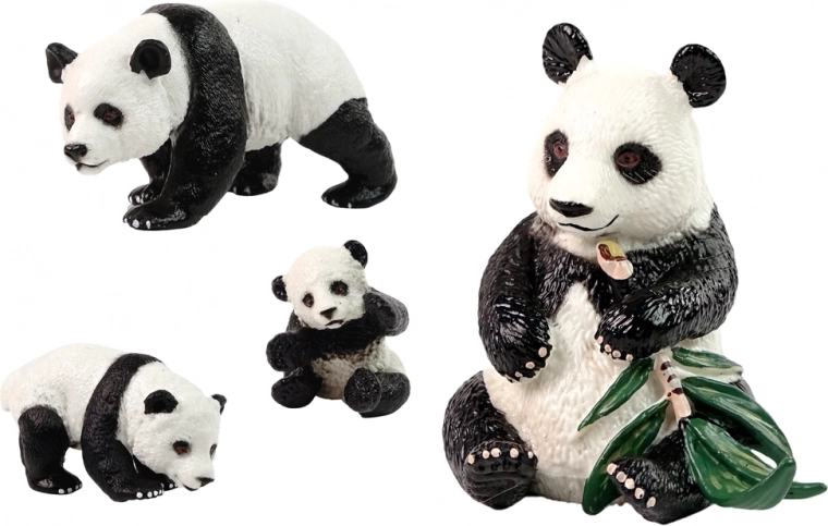 Mīlīga pandu ģimenīte komplektā