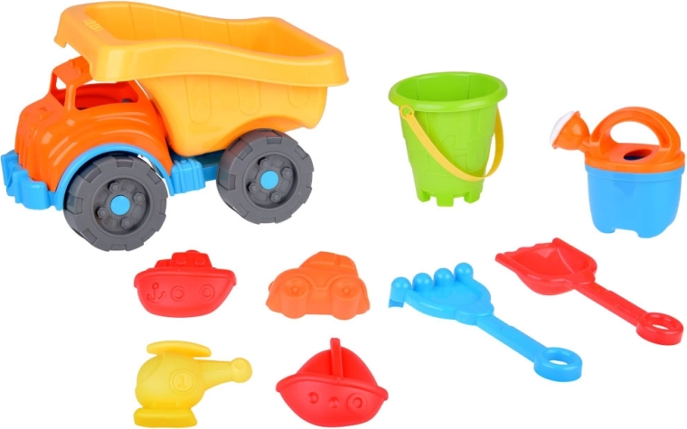 Pilns pludmales komplekts ar instrumentiem un formiņām