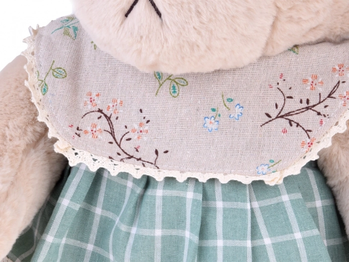 Vintage kleitas ar mežģīnēm un ziedotu apkaklīti