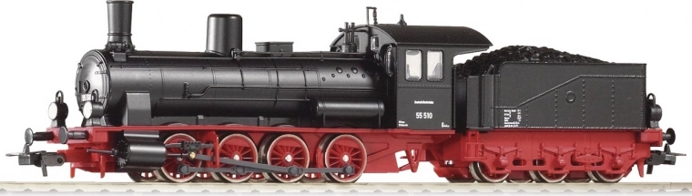 Autentiska tvaika lokomotīve BR 55 ar smalkām detaļām