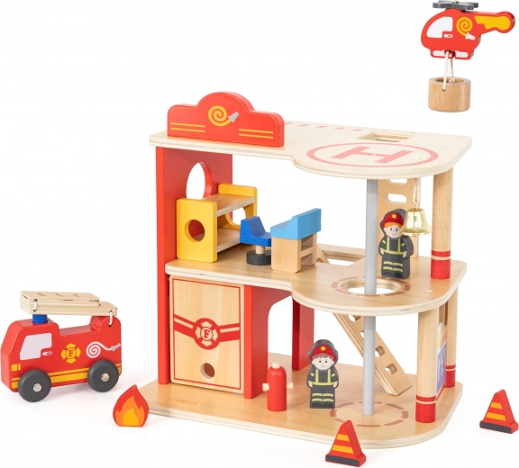 Trīsstāvu rotaļu centrs ar heliportu