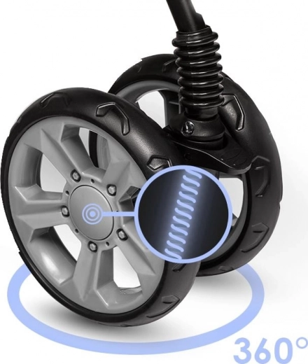 Manevrējami EVA riteņi ar amortizāciju