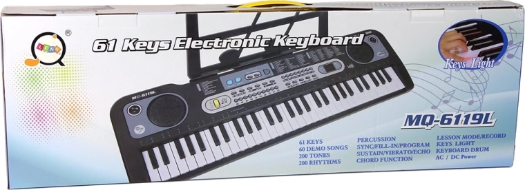 Backlit keys for easy learning