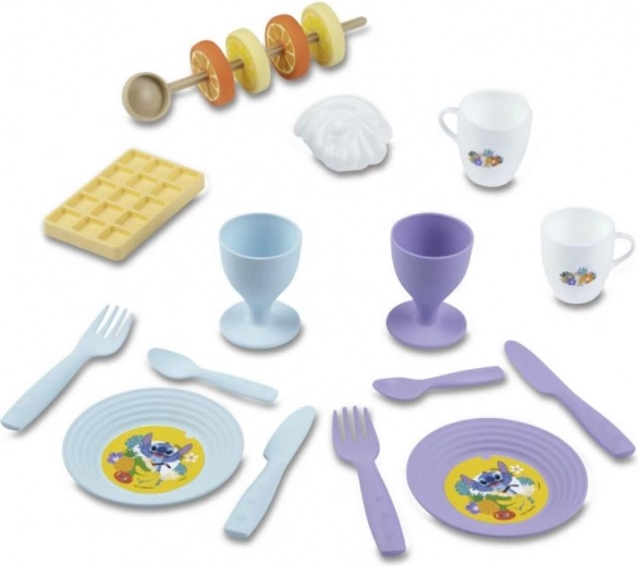 Complete 19-piece set of tableware and treats