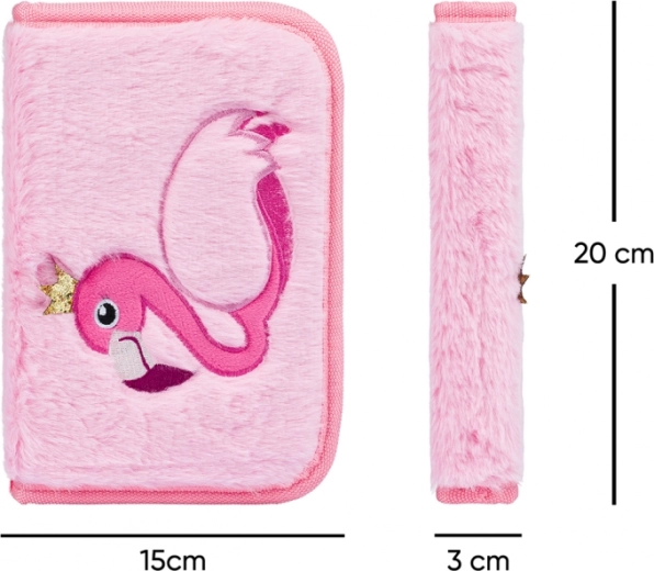 Maigs plīša dizains ar flaminga motīvu