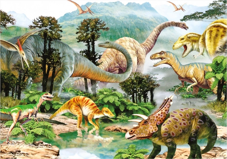 Krāsaina dinozauru pasaule