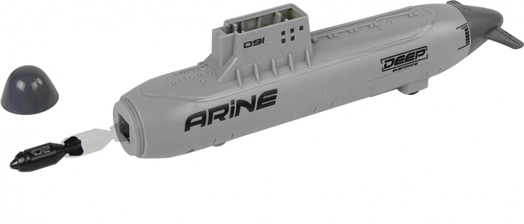 Zemūdene ar palaidēju un riteņiem