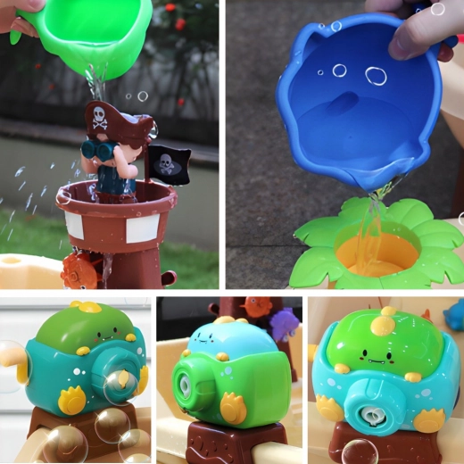 Interaktīvs pirātu tornis un rotējoši riteņi