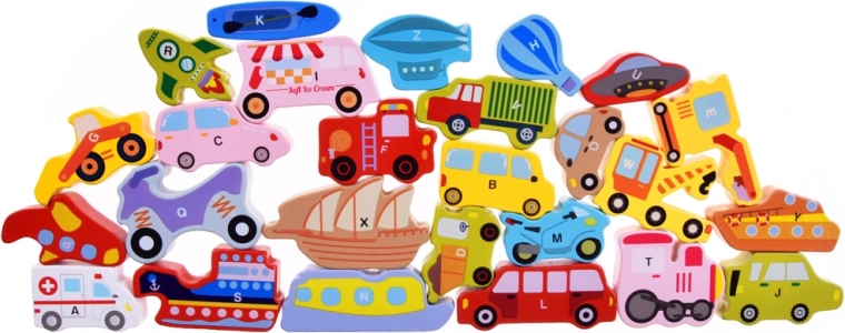 Alfabēta apguve ar iemīļotiem transportlīdzekļiem