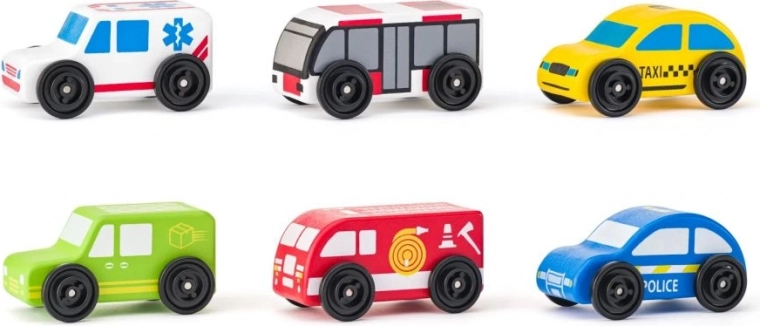 Krāsains pilsētas transportlīdzekļu komplekts