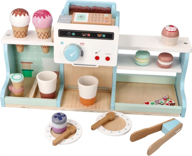 Saldējuma lete pilna gardumu