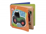 Washable Squeaky Bath Book – Vehicles, 10 × 10 cm