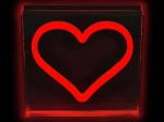 LED neona lampiņa sirds sarkanā 2Kids Toys